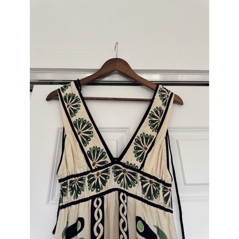 Farm Rio Womens Green M Sleeveless Beach Summer Maxi Florejo Dress Everyday - Picture 2 of 8